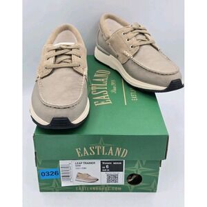 NIB Eastland Leap Trainer Women's Sneaker Sz 6 Beige Sand Loafer Preppy